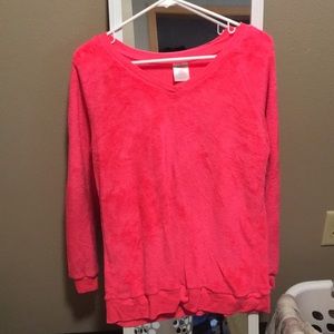 Fuzzy hot pink top